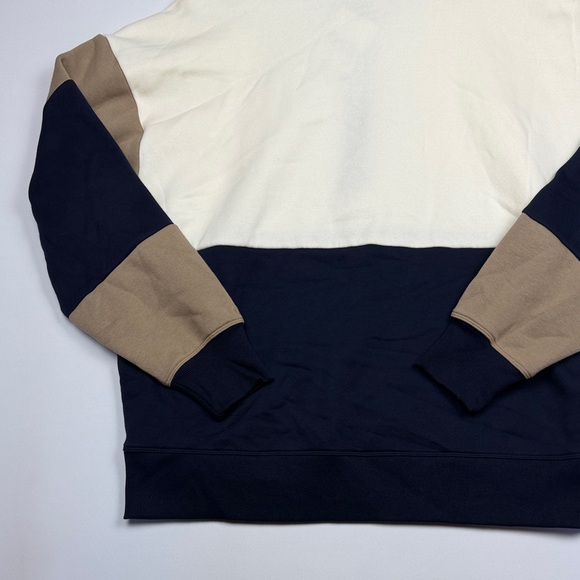 Men's Colorblock Sweater - Navy, Cream, and Tan - Picture 8 of 10